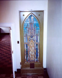 Stained Glass Window in the Clarke Chapel Entanceway