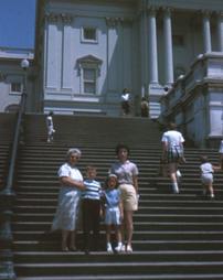 Family on Steps of US Capitol
