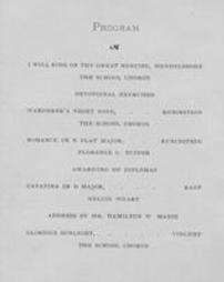 Commencement Program - 1899