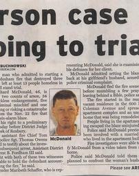 Arson case going to trial