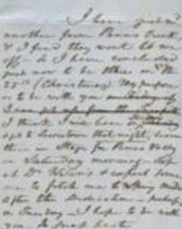 1859-12-16 Handwritten letter from Benjamin S. Schneck to his sister, Margaretta Keller