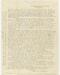 Anna V. Blough letter to home folks, Feb. 16, 1921