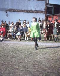Celtic Dancer in Green Dress Performs at Maple Festival