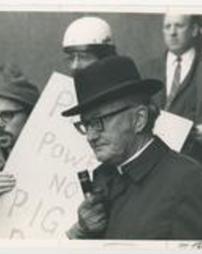 Monsignor Charles Owen Rice Addressing an Anti-War Rally Photograph 