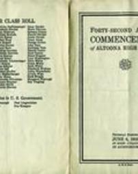 Altoona High School Commencement Program 1918