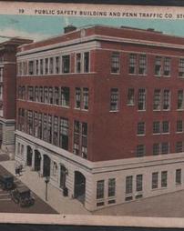 Public Safety Building and Penn Traffic Co. Store, Johnstown, PA. Postcard (front)