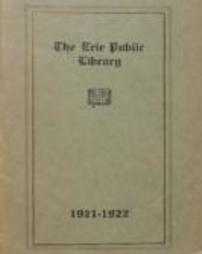 Erie Public Library Report 1921-1922