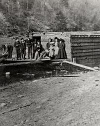 An ark: a shack built on a flatboat, in which men ate and slept and horses were stabled on drives