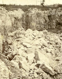 Left end of Palmer Lime quarry (Ledger limestone)