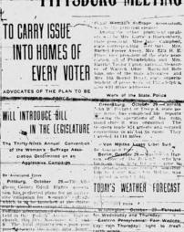 Woman Suffrage To Receive A Boom At Pittsburg Meeting