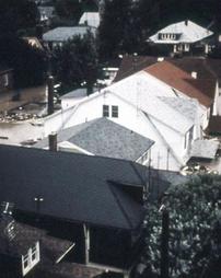 Wilkes-Barre, PA - Military Helicopter Aerial of Residential Homes - Hurricane Agnes Flood