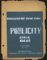 Williamsport Music Club "Publicity" Record