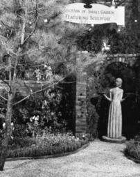 1941 Philadelphia Flower Show. Exhibit with Sylvia Shaw Judson’s Bird Girl