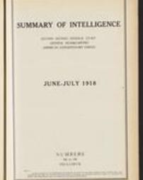 Summary of intelligence / Second Section, General Staff, General Headquarters, American Expeditionary Forces 1918-06 - 1918-07