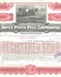 United States Steel Corporation stock certificate issued to Andrew Carnegie