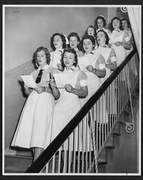 Student nurse chorus, Christmas 1958