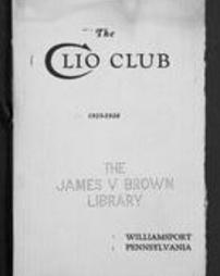 Year Book of the Clio  Club of Williamsport, Pa.,1925 -1926