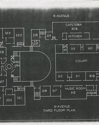 Altoona High School - Brownstone Building Floor Plan (Third Floor)