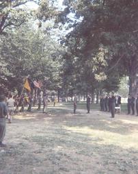 Wilkes College - United States National Guard Morning Formation after Hurricane Agnes flood.