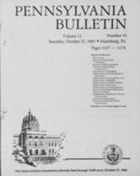 Pennsylvania bulletin Vol. 13 pages 3197-3278