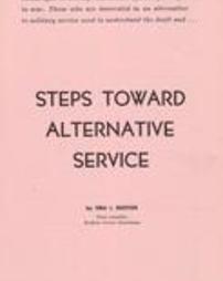 Steps toward alternative service
