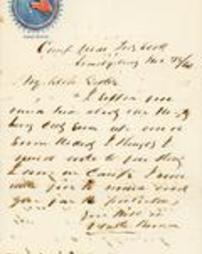 1862-12-28 Letter from P. Benner Wilson to his sister, Mary E. D. Wilson