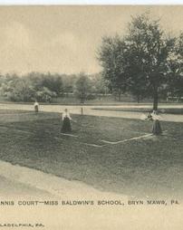 Tennis Court Postcard - 1904