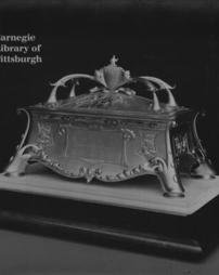 Silver gilt casket enclosing freedom of Darwen, England, May 1908