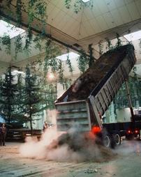1977 Philadelphia Flower Show. Set Up Shot with Truck