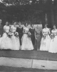 Class of 1958 Commencement - Graduates with Alumnae Mothers