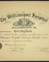 Diploma of Helen Mary Ranck