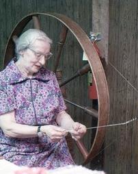 Woman at Wool Wheel