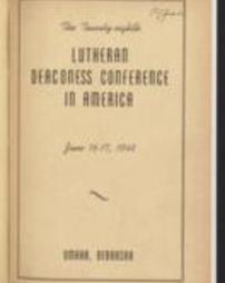 Twenty-eighth Conference of Evangelical Lutheran Deaconess Conference in America