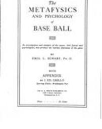 The metafysics and psychology of base ball