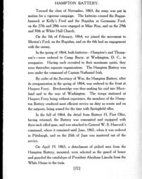 4720498_R-IBF_A_086; History of Hampton battery F, Independent Pennsylvania Light Artillery : organized at Pittsburgh, Pa., October 8, 1861, mustered out in Pittsburgh, June 26, 1865 / compiled by William Clark