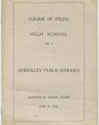 Course of Study High School No. 2 1912