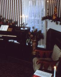 Piano Room with Christmas Decorations