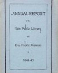 Erie Public Library Report 1941-1942