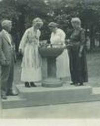 1900s Employees Around Water Fountain in the Oak Grove