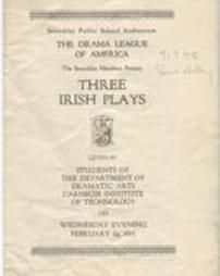 Drama League of America - Three Irish Plays