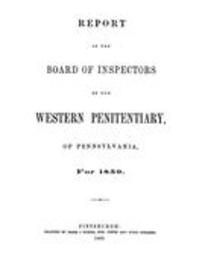 Report of the Western Penitentiary for the year ... (1859)
