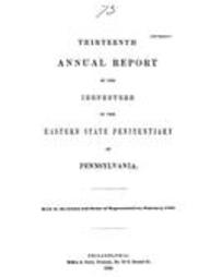 Annual report of the inspectors of the Eastern State Penitentiary of Pennsylvania (1841)