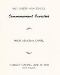 West Chester HS Commencement Exercises June 1938