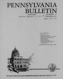 Pennsylvania bulletin Vol. 01 pages 0929-0958