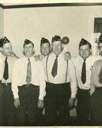 Barnesboro men in ties and caps