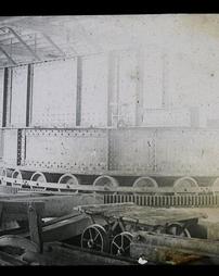 Steel mill building interior
