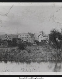 View of Warren, PA from Millrace 'Frog pond' (1910)