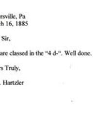 Confirmation of 4d- status from W.G. Hartzler.