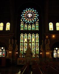 Sts. Casimir and Emerich stained glass window