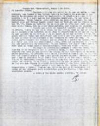 Beltrán letter Abordo del "Normandie" ("Aboard the Normandie")